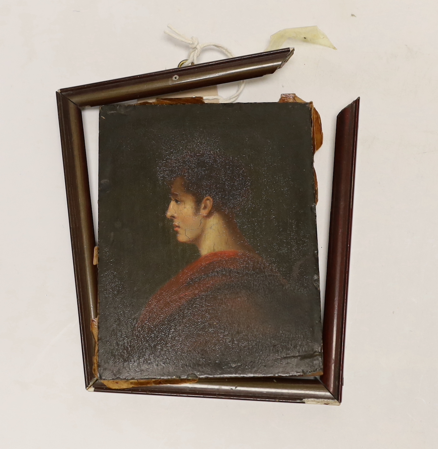 An 18th/19th century Continental School, oil on board, Portrait miniature of a gentleman, 13 x 10cm